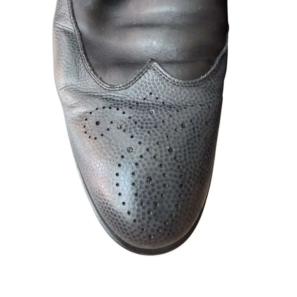DINO BIGIONI Men’s Black Leather Oxford Shoes sz 42